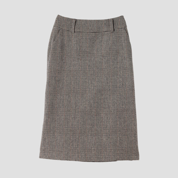 MULTI CHECK WOOL SKIRT