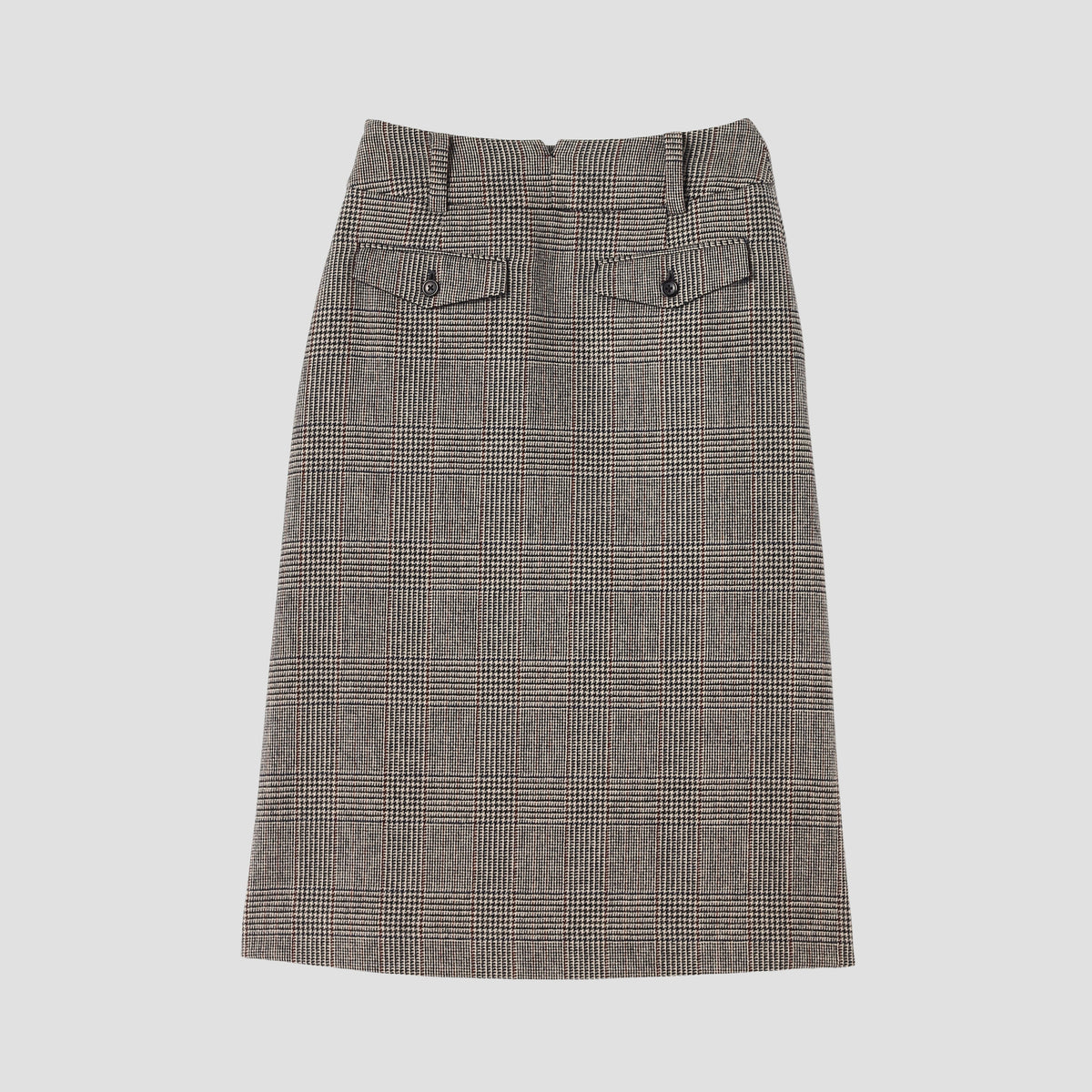 MULTI CHECK WOOL SKIRT