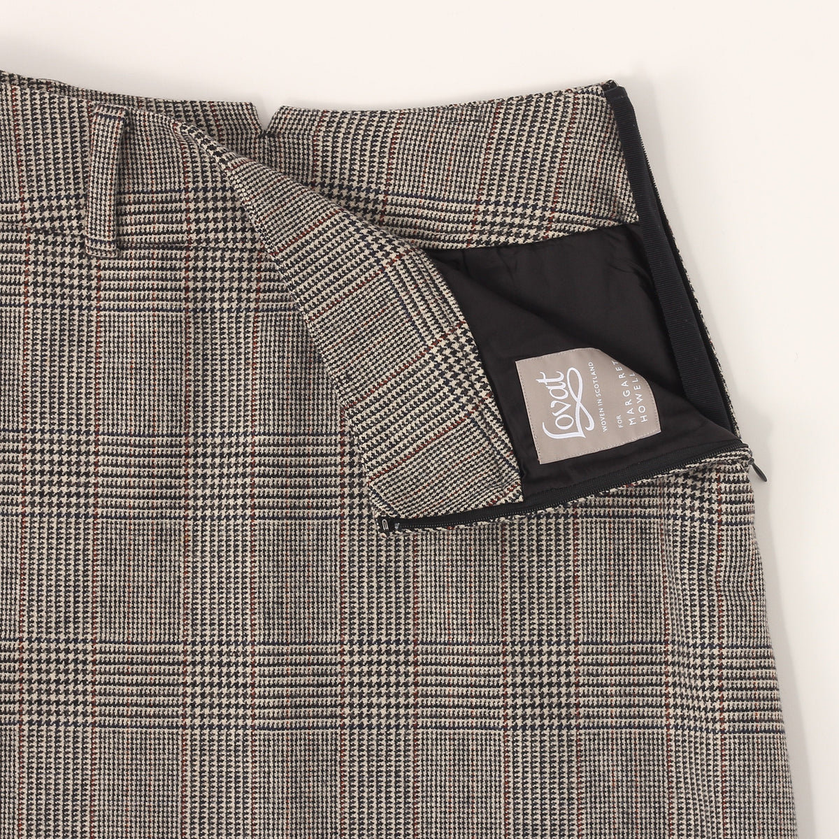 MULTI CHECK WOOL SKIRT