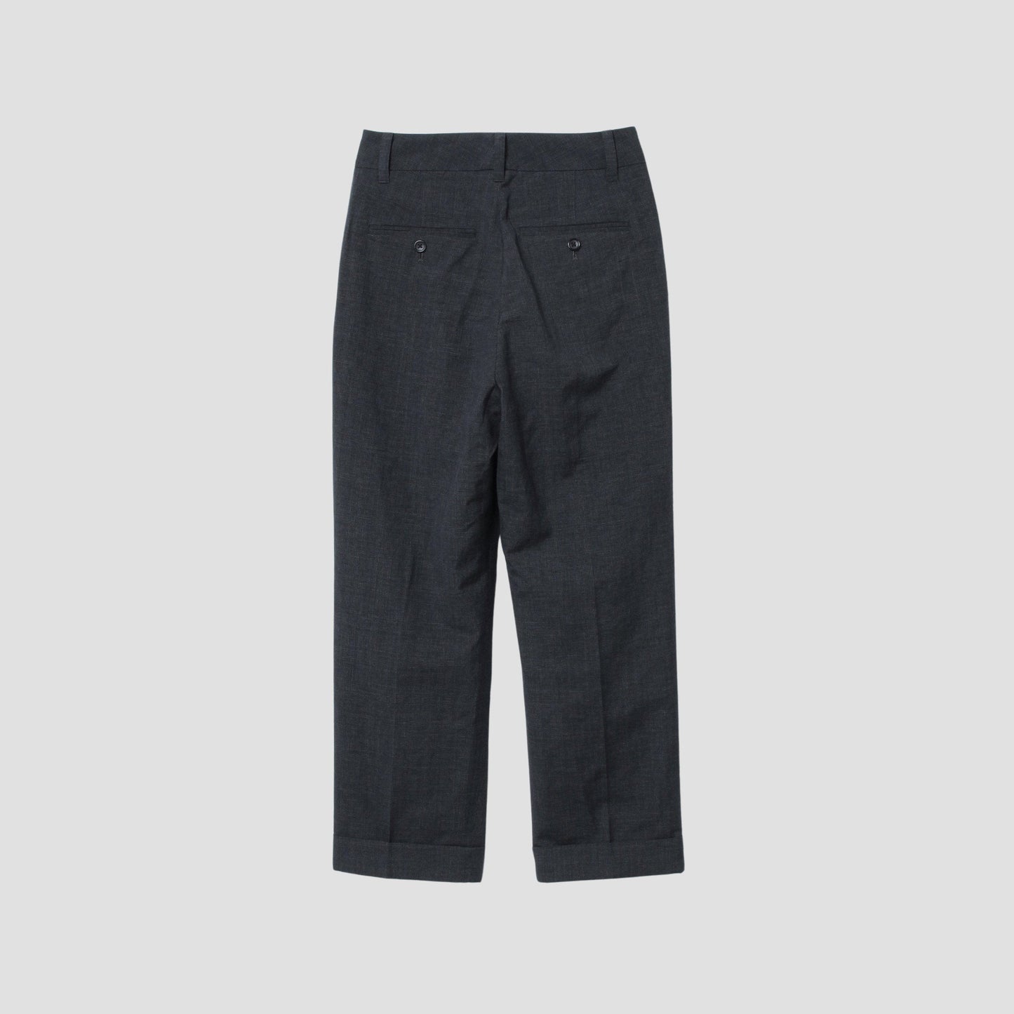 PRINCE OF WALES CHECK WOOL LINEN TROUSERS