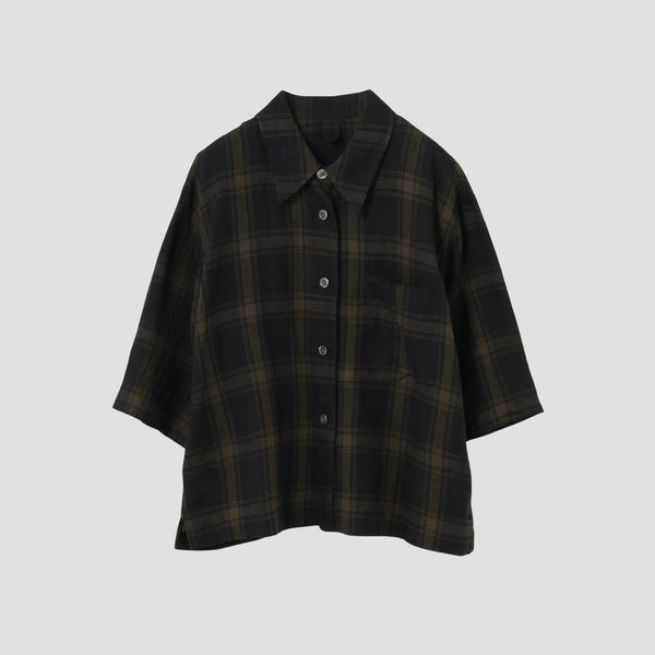 LARGE CHECK LINEN SHIRT