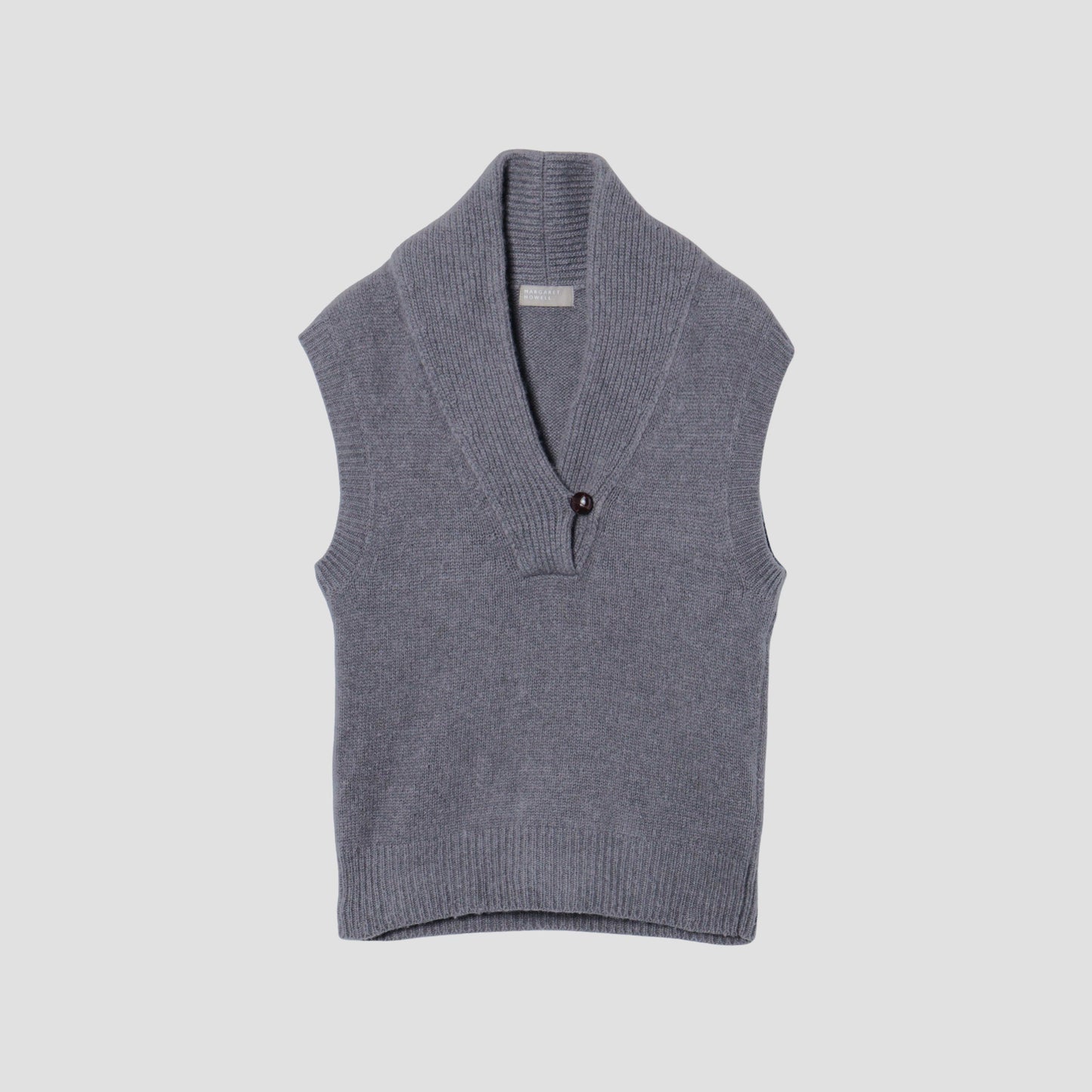 SHAWL COLLAR VEST KNIT