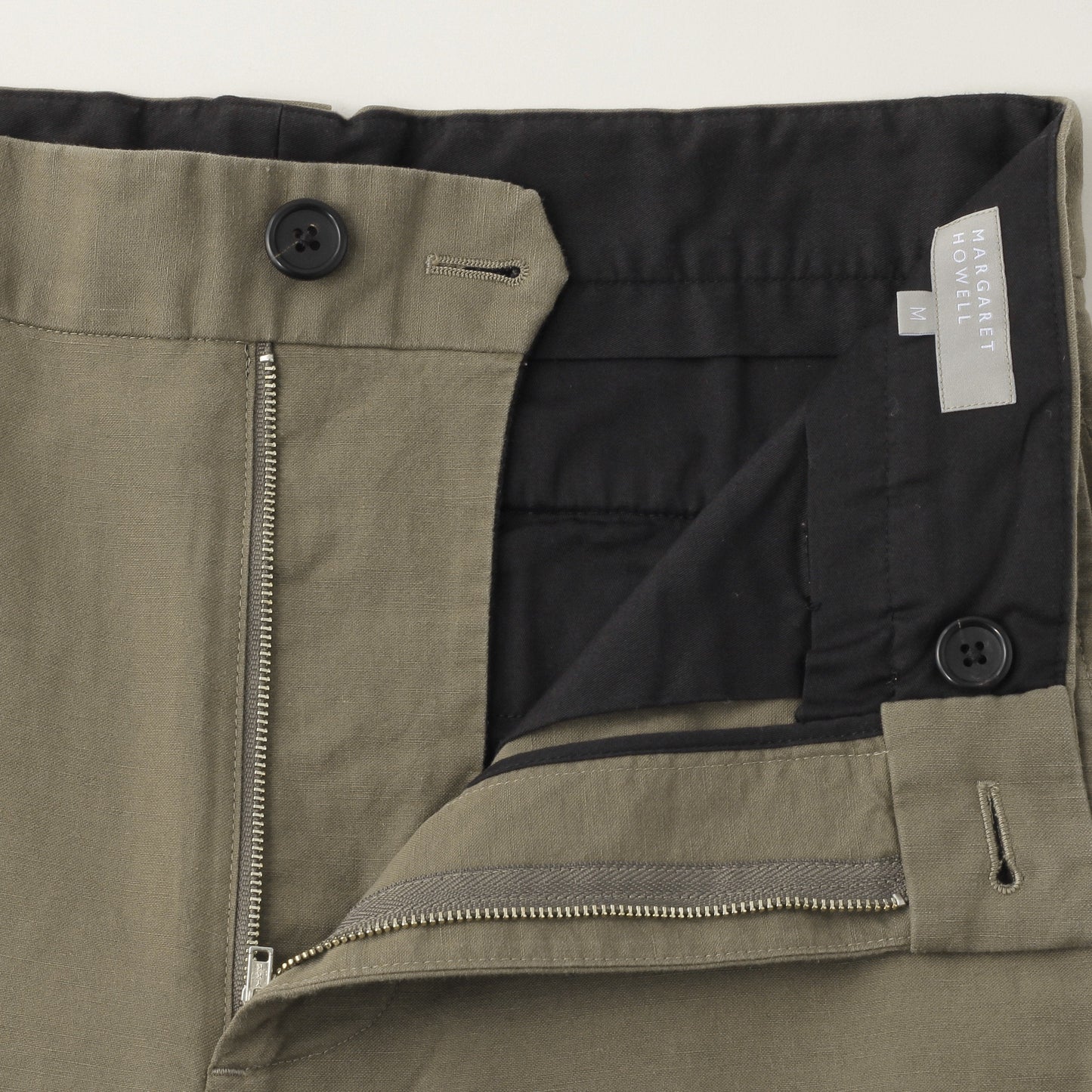 COTTON LINEN OXFORD TROUSERS