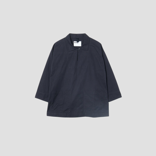 BLACK WARP COTTON DENIM SHIRT
