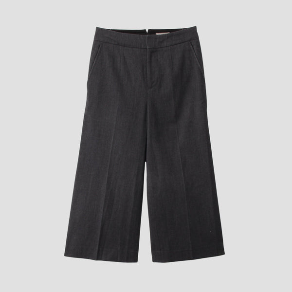 BRUSHED COTTON WOOL TROUSERS