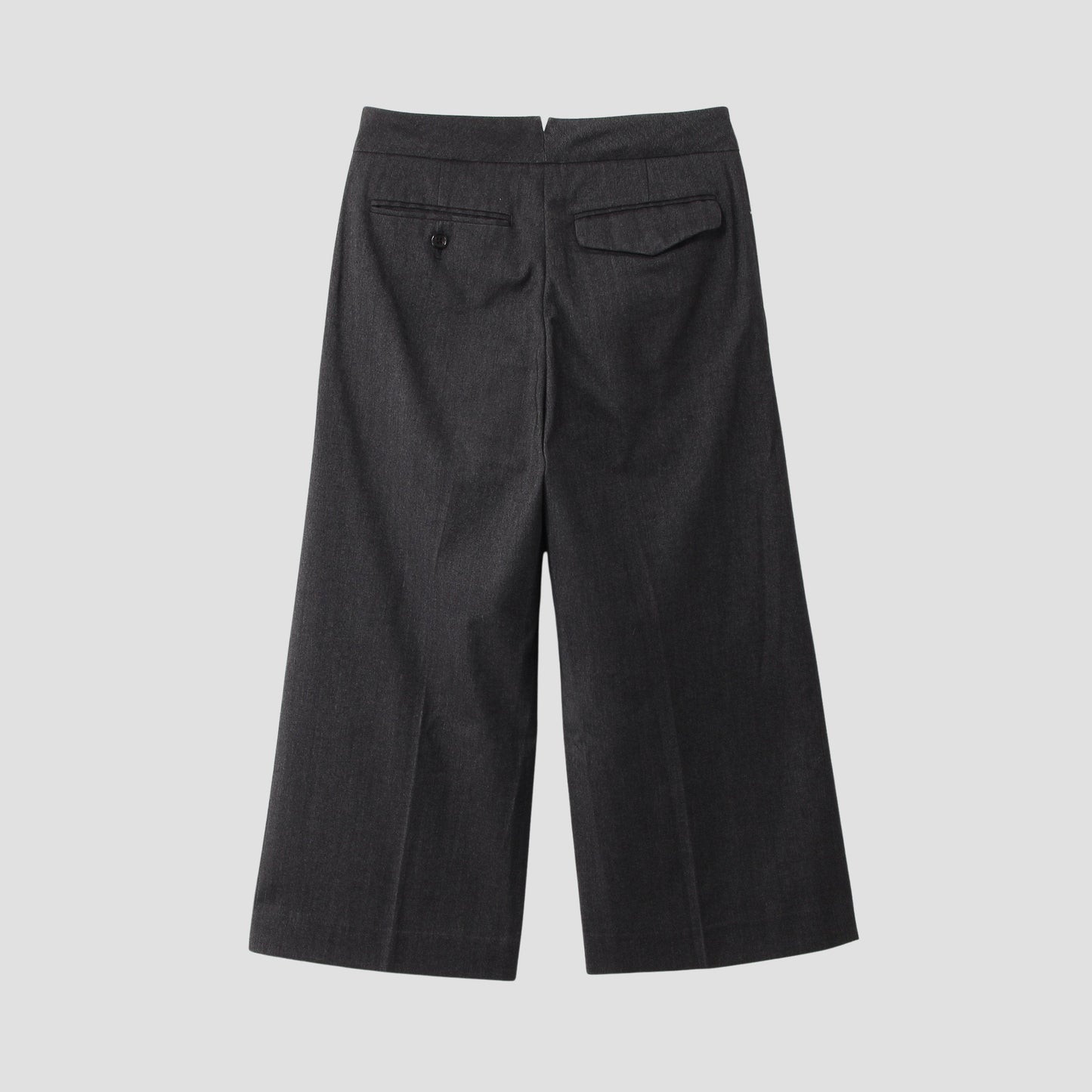 BRUSHED COTTON WOOL TROUSERS