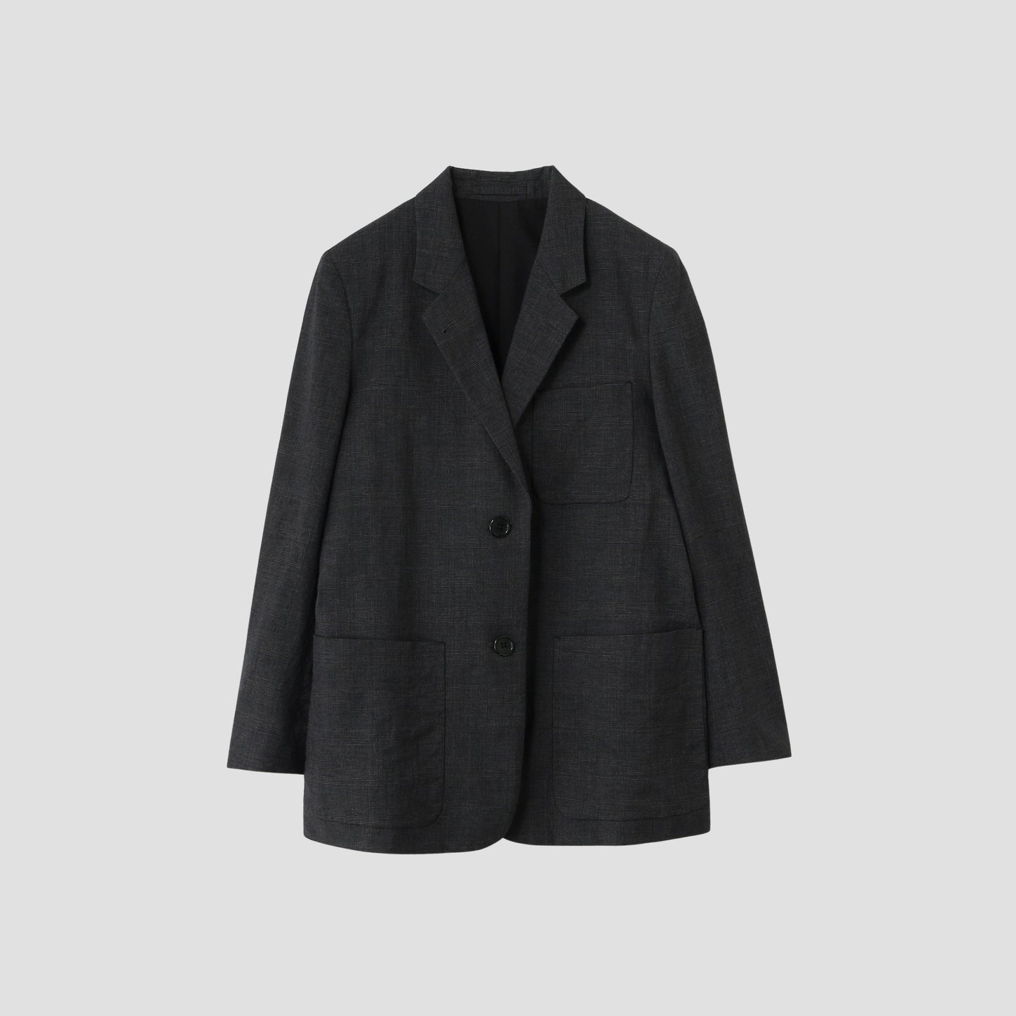 PRINCE OF WALES CHECK WOOL LINEN JACKET