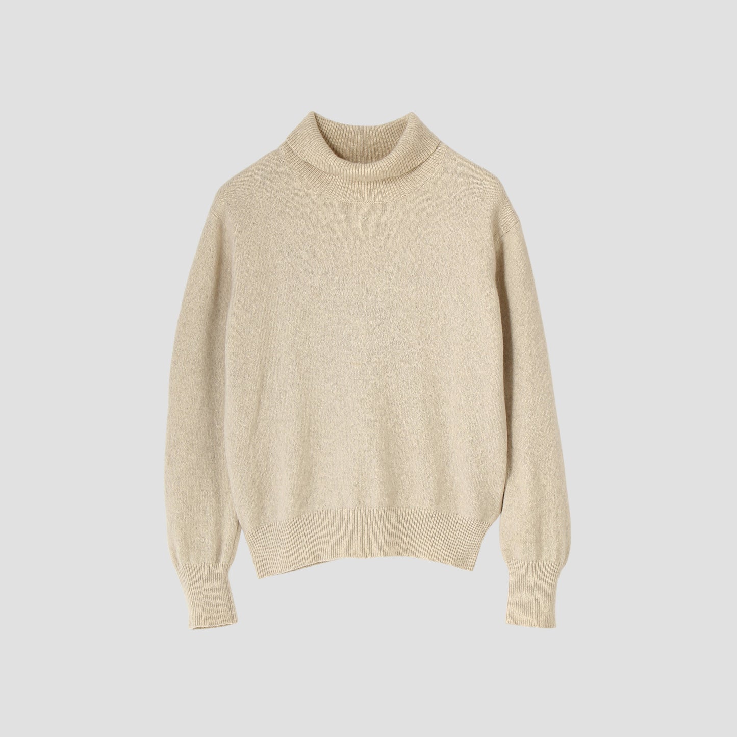 WOOL COTTON TURTLE NECK KNIT