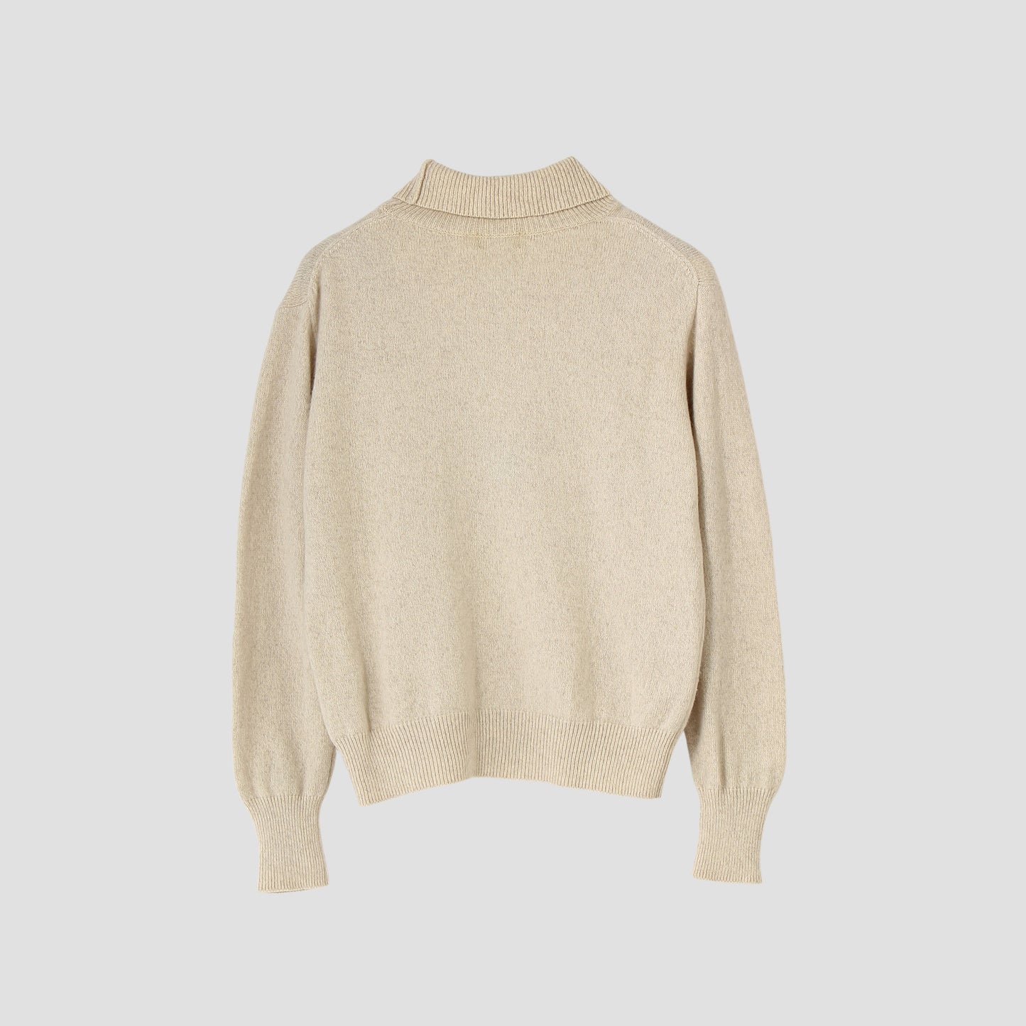 WOOL COTTON TURTLE NECK KNIT