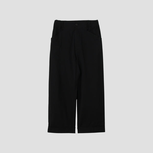 COTTON SILK POPLIN TROUSERS
