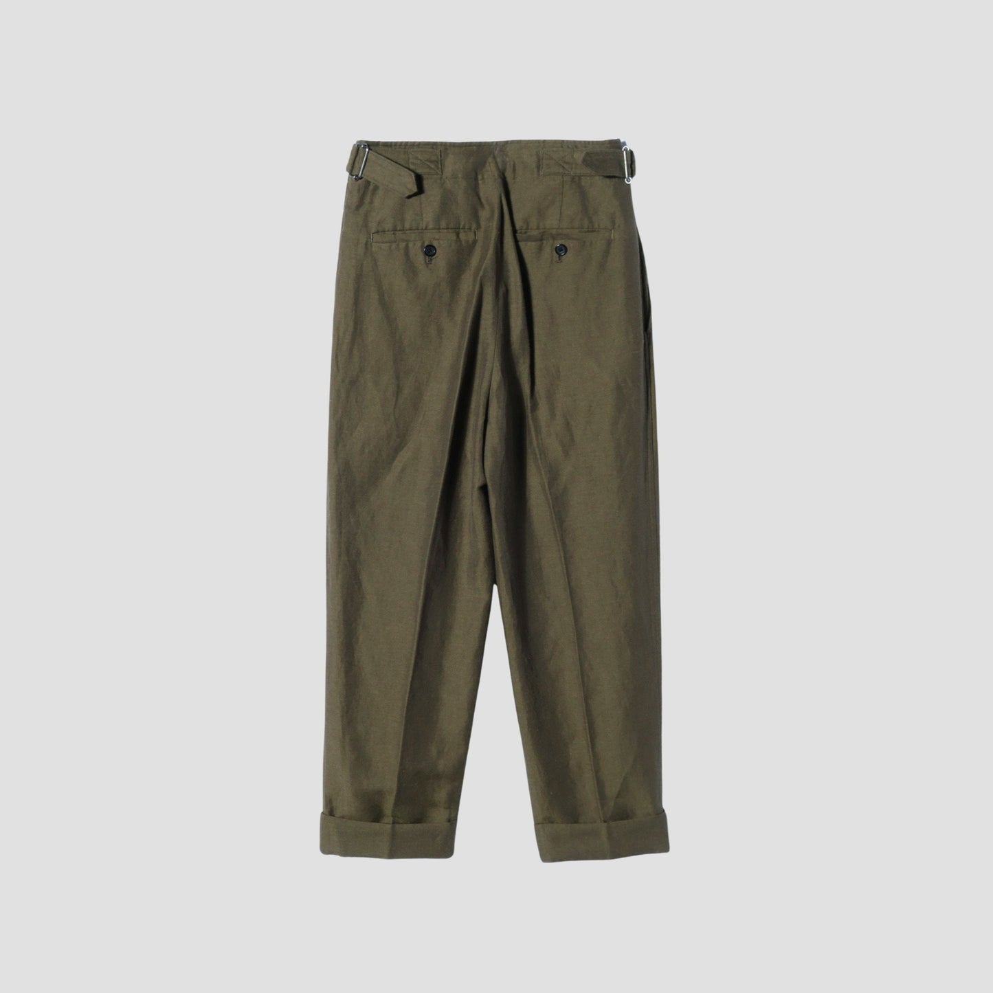 LINEN WOOL TWILL TROUSERS