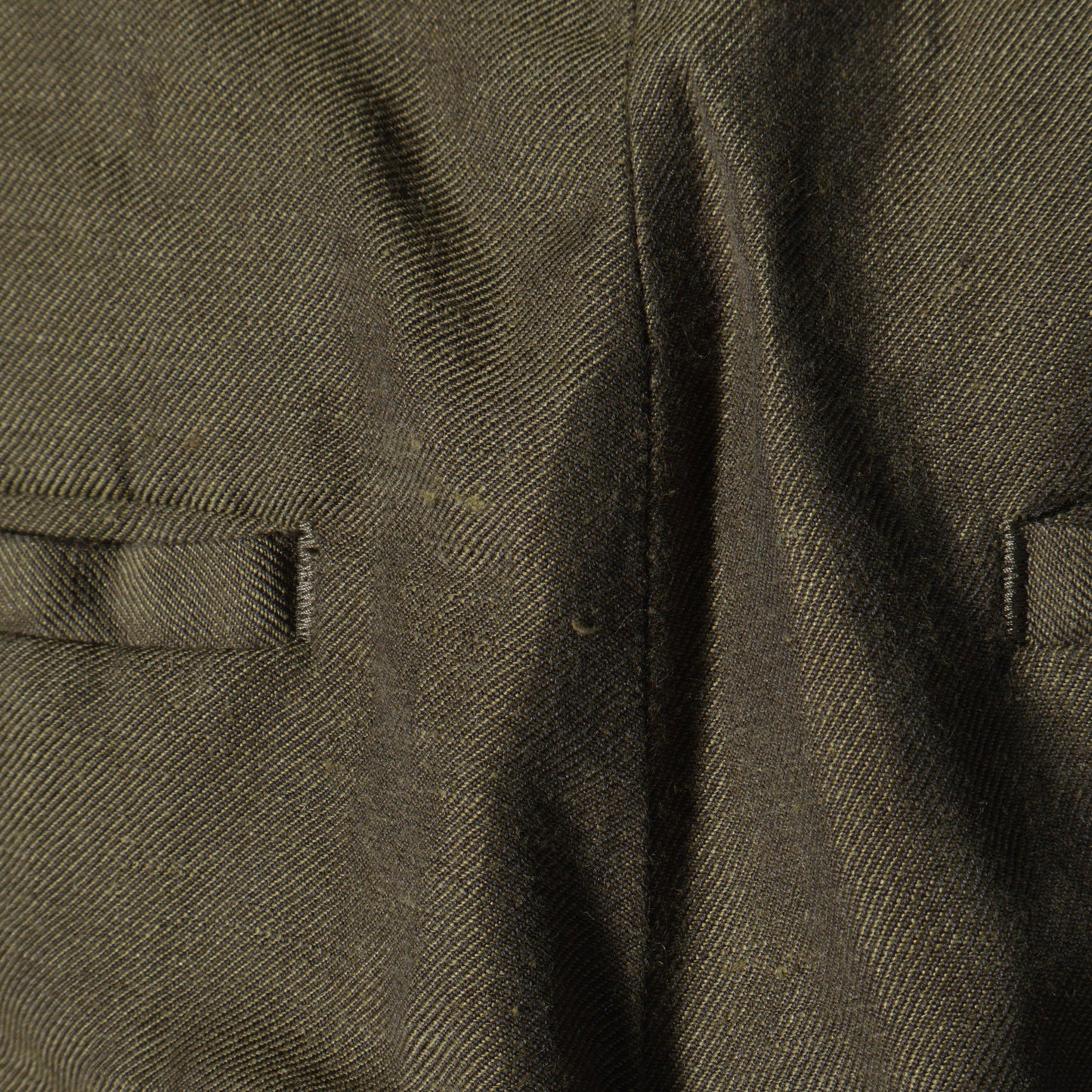 LINEN WOOL TWILL TROUSERS