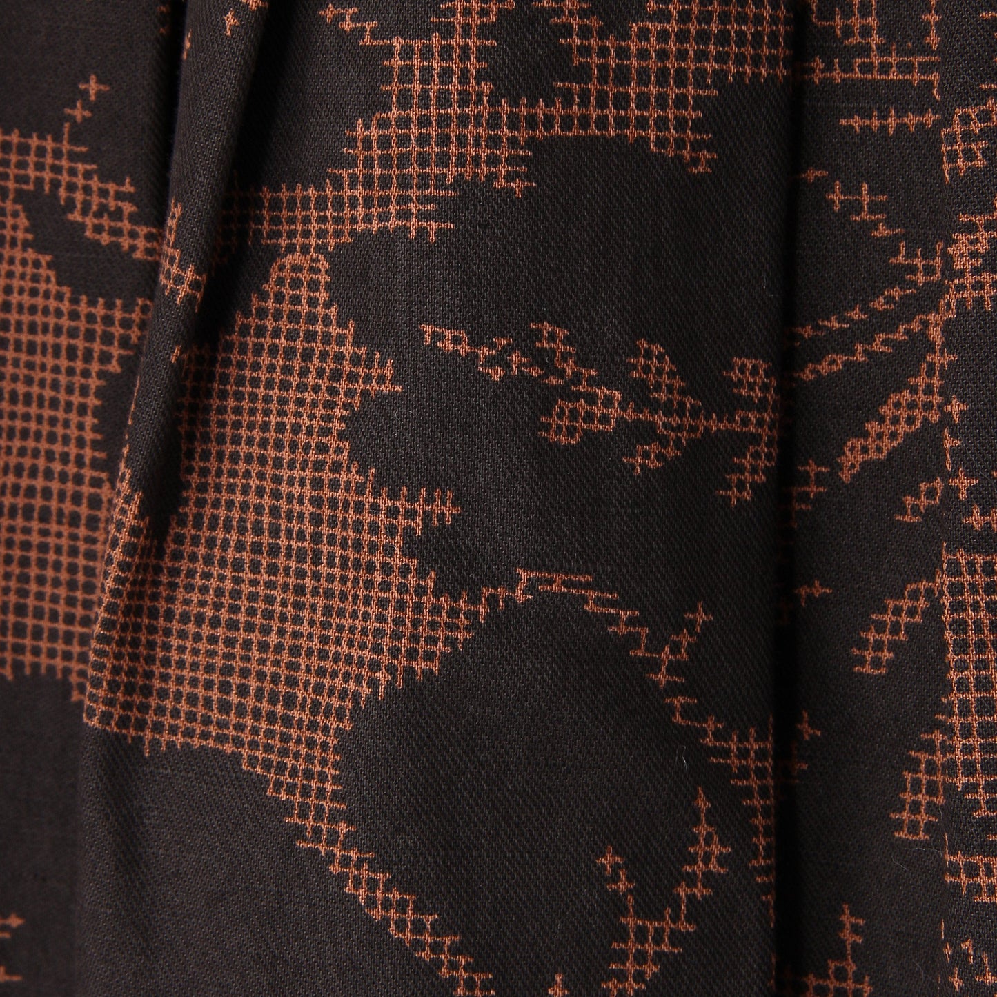DAMASK COTTON LINEN TWILL SKIRT