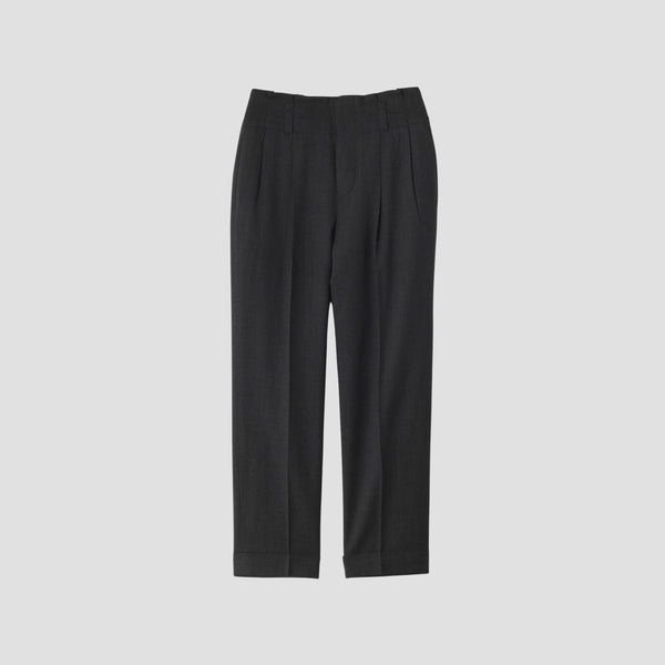 FINE WOOL TWILL TROUSERS