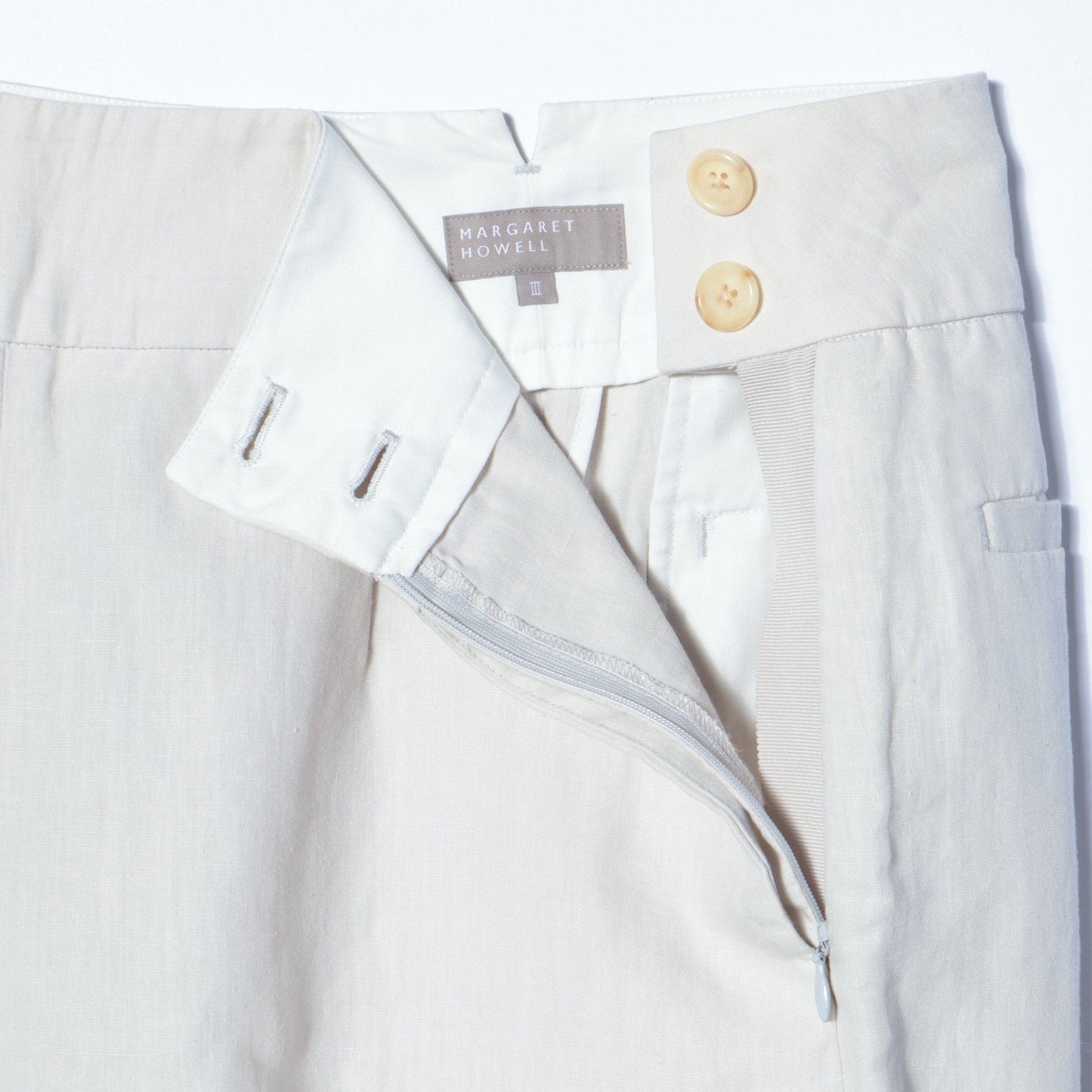 HIGH DENSE LINEN TROUSERS