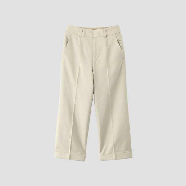 BRUSHED COTTON WOOL TROUSERS