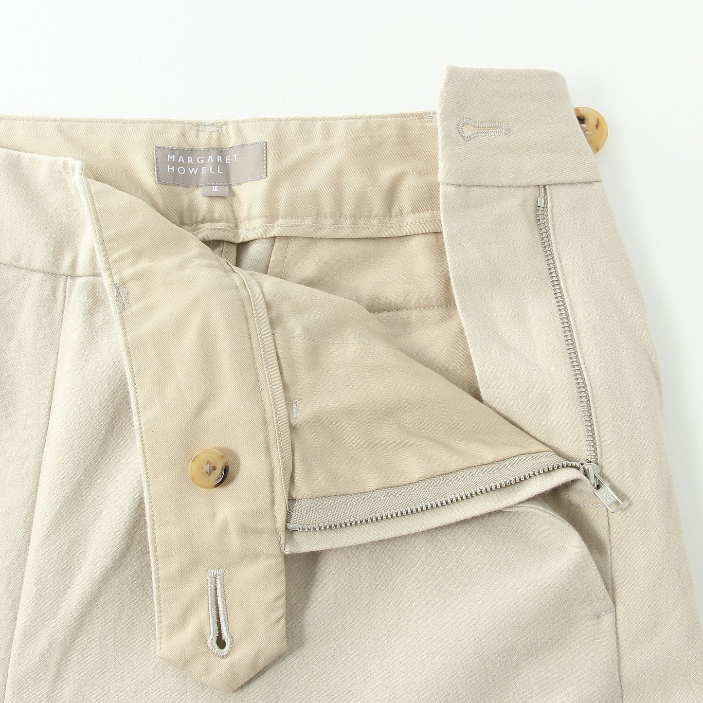 BRUSHED COTTON WOOL TROUSERS