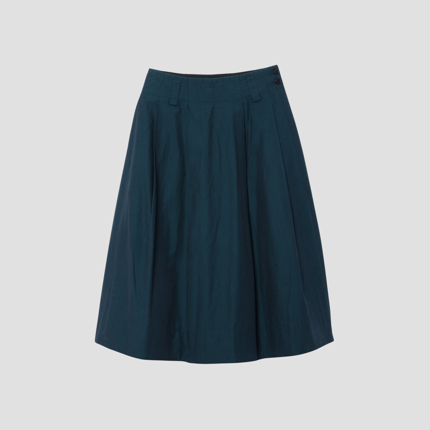 YARN DYED COTTON POPLIN SKIRT