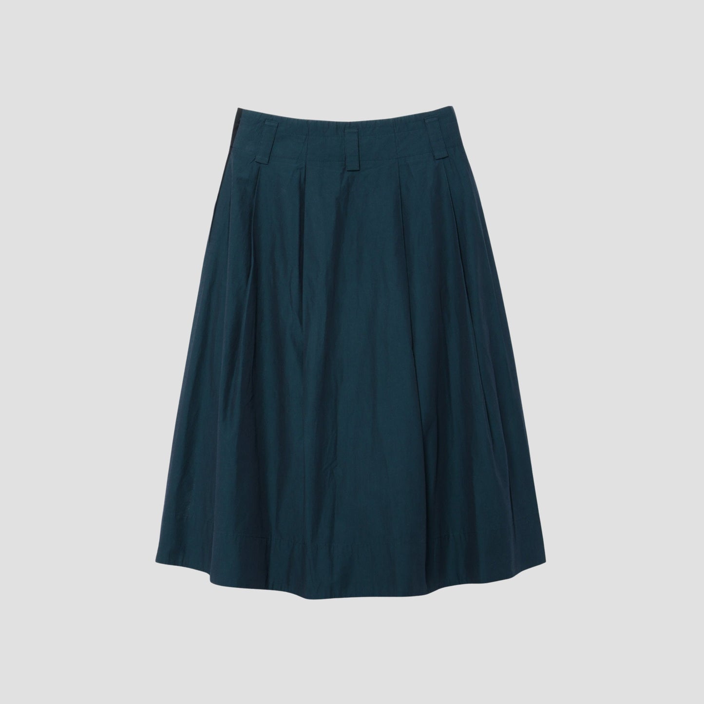 YARN DYED COTTON POPLIN SKIRT