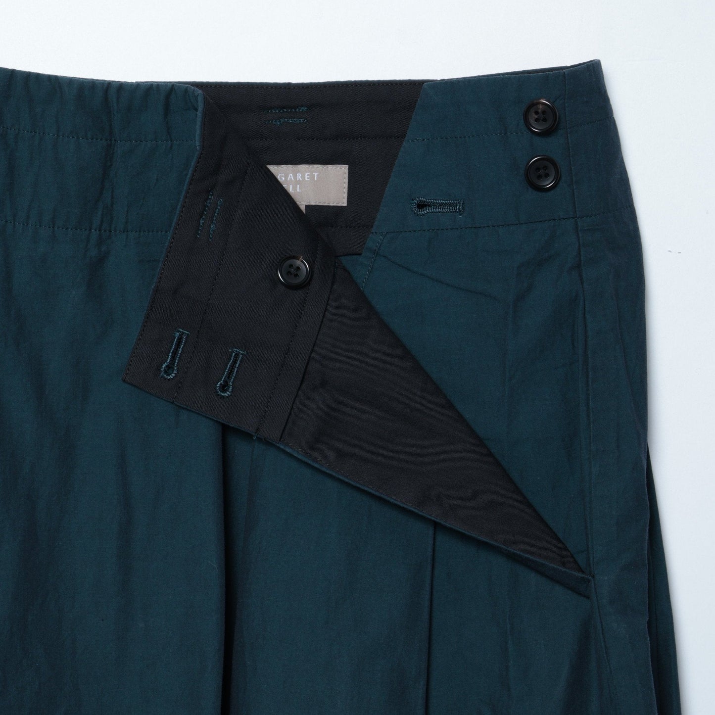 YARN DYED COTTON POPLIN SKIRT