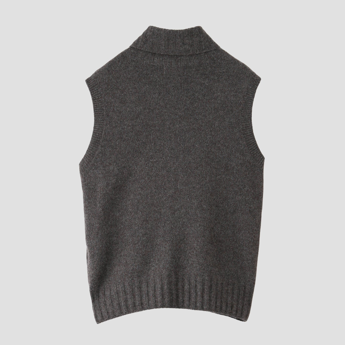 CASHMERE SLEEVELESS ROLL NECK KNIT