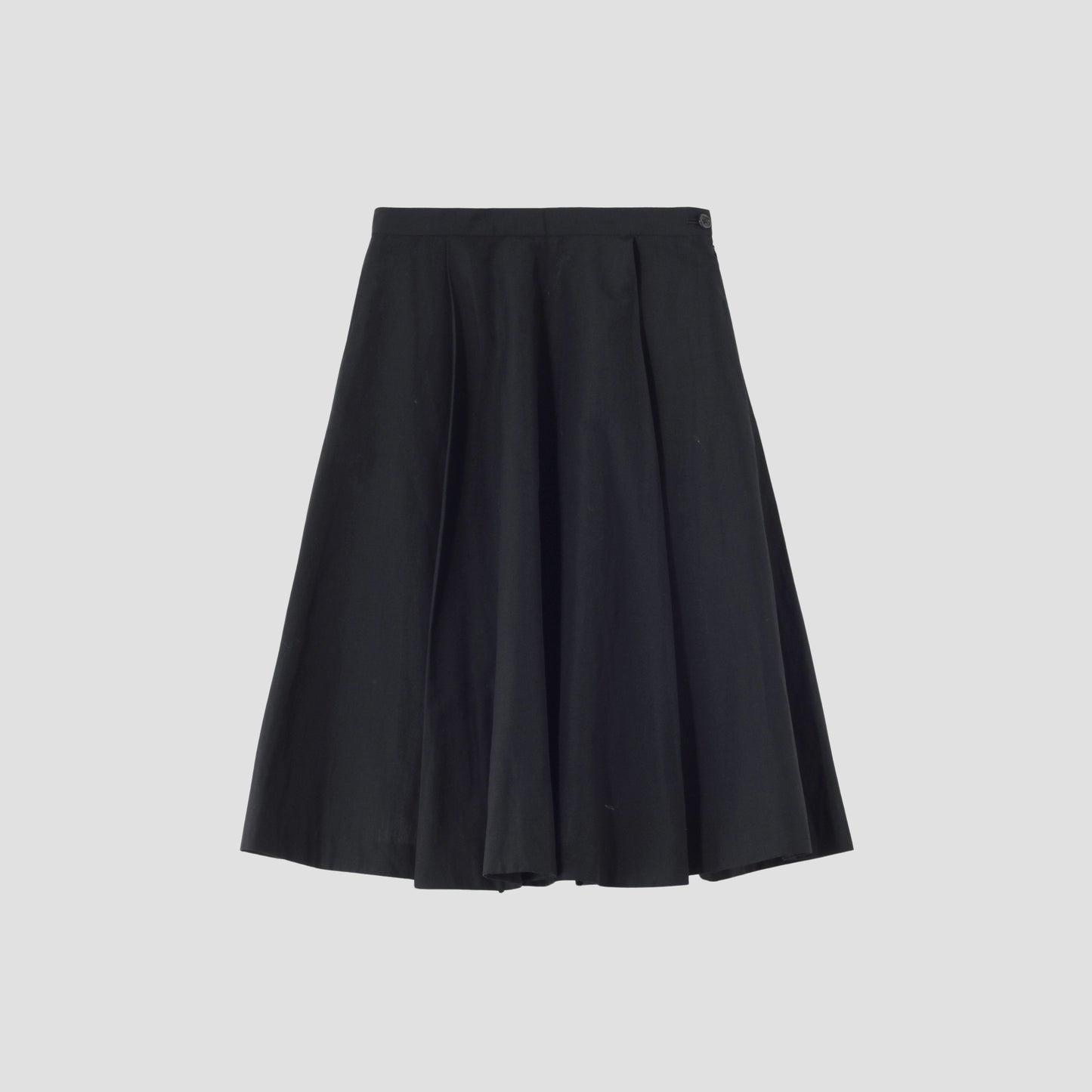 WOOL LINEN POPLIN SKIRT