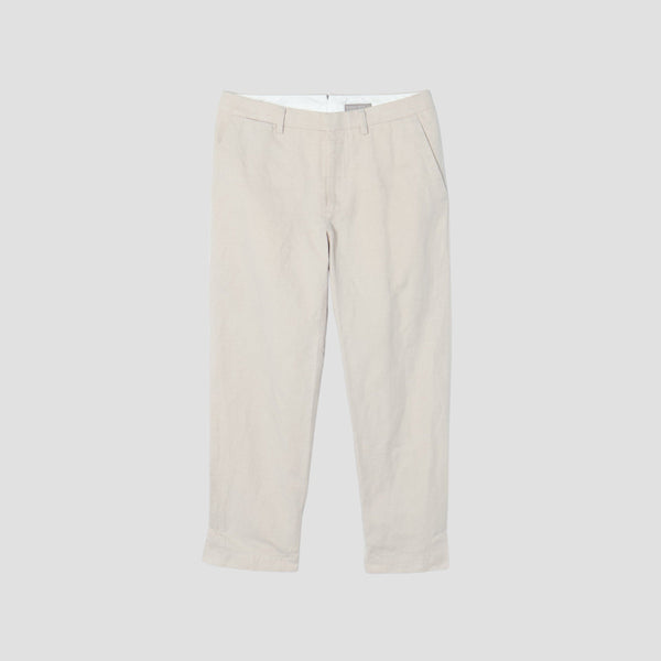 COTTON LINEN TWILL TROUSERS