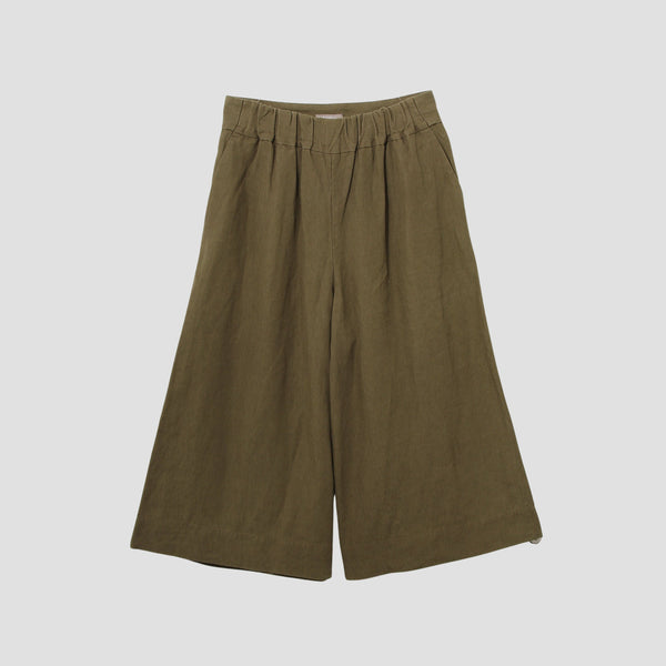 COATED LINEN PLAINWEAVE TROUSERS