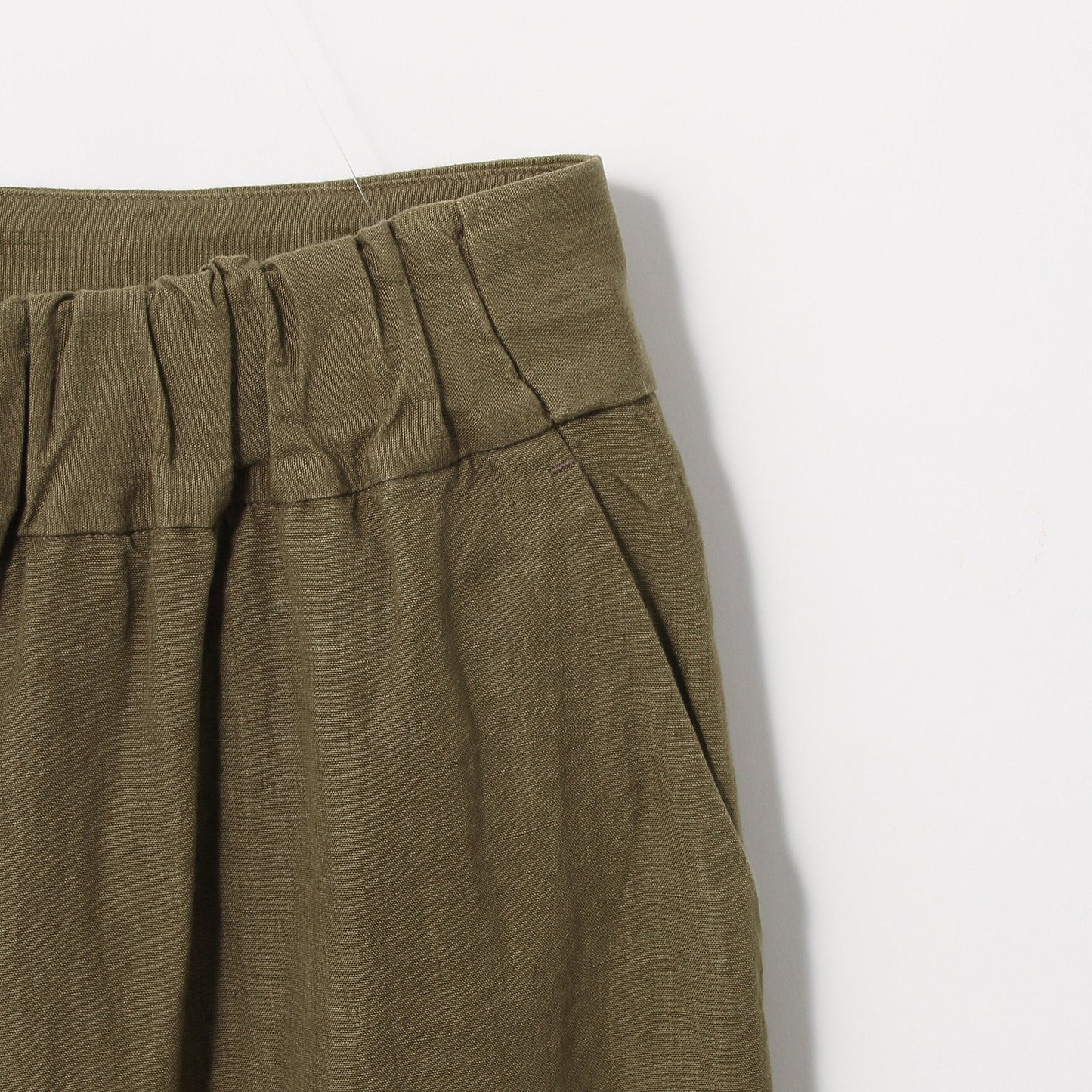 COATED LINEN PLAINWEAVE TROUSERS