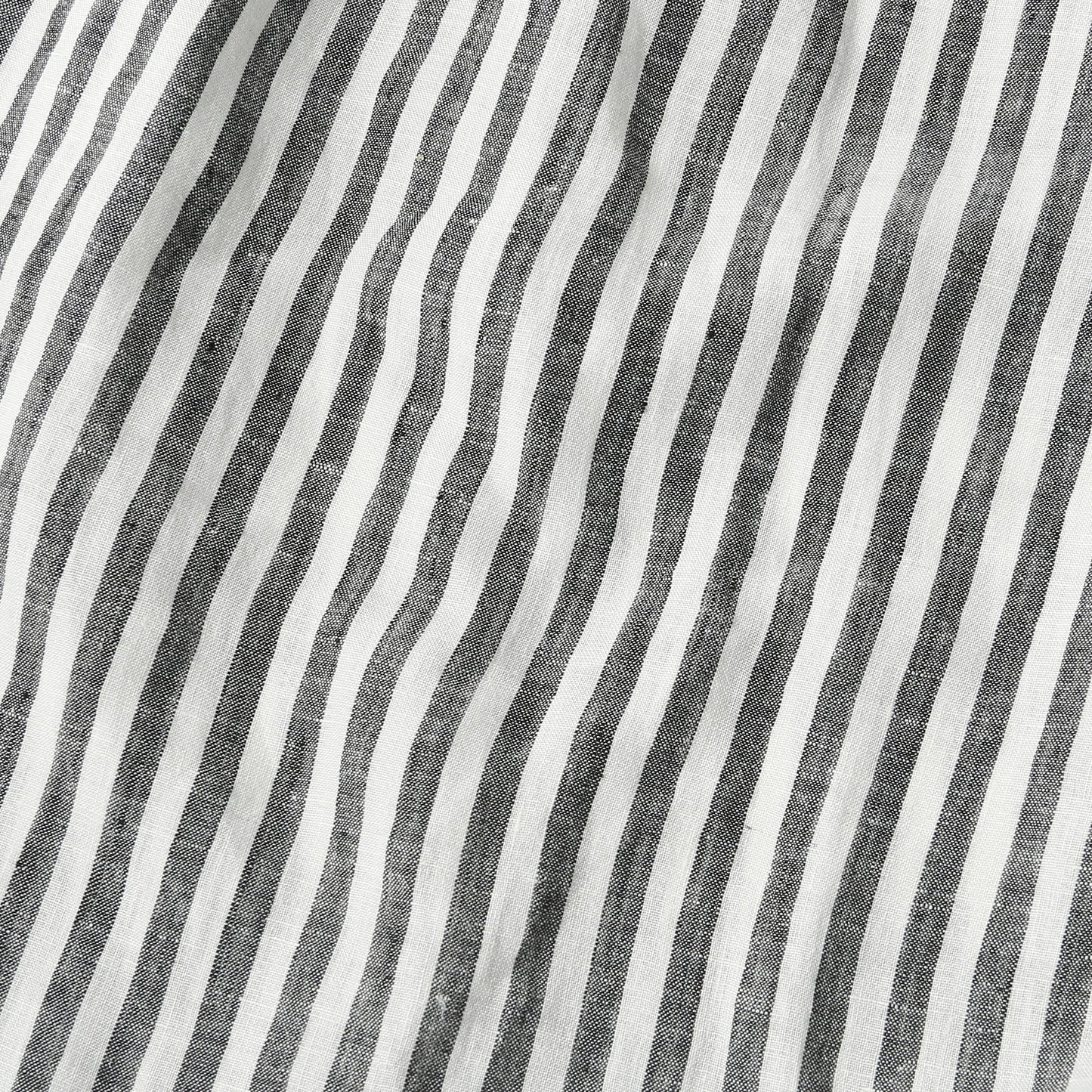 BLACK & WHITE SHIRTING LINEN SKIRT