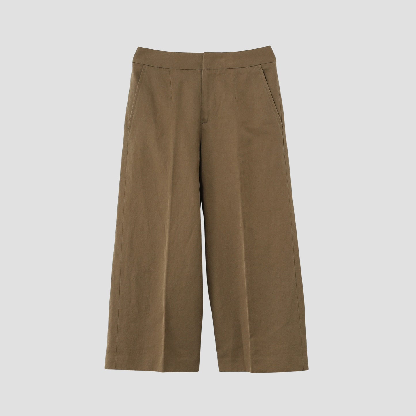 LINEN COTTON TWILL TROUSERS