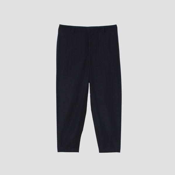 LINEN WOOL HOPSACK TROUSERS