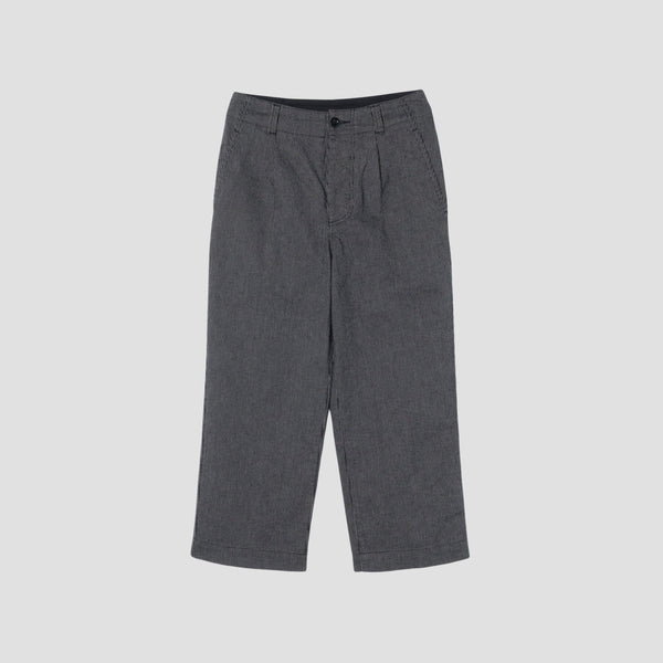 WORKWEAR STRIPE COTTON LINEN TROUSERS