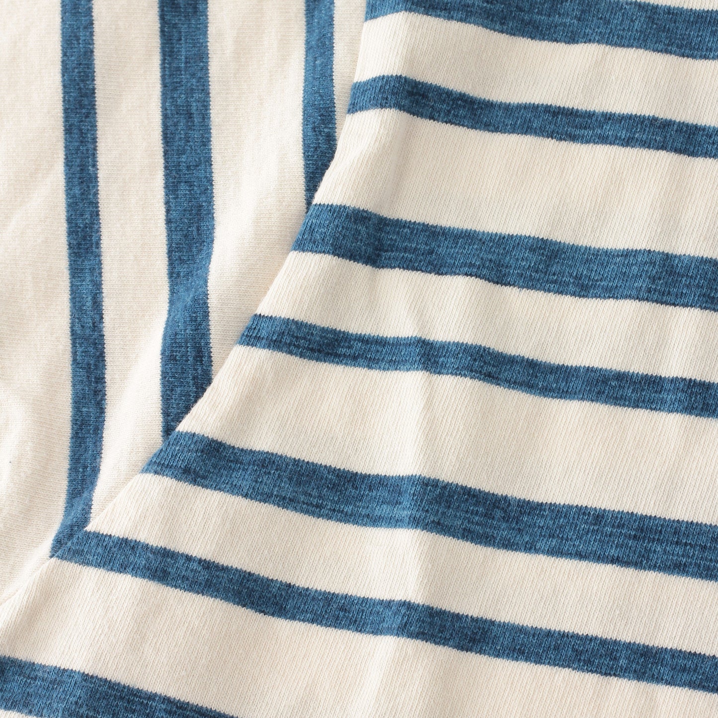 MELANGE STRIPE COTTON JERSEY