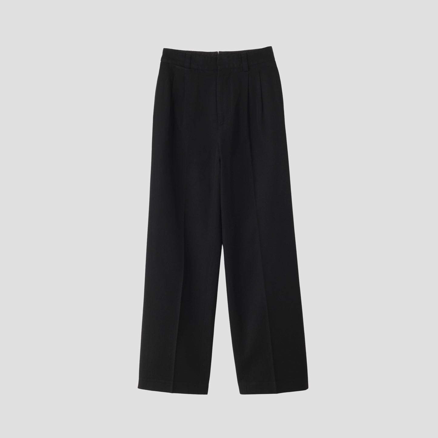 WOOL COTTON TWILL TROUSERS