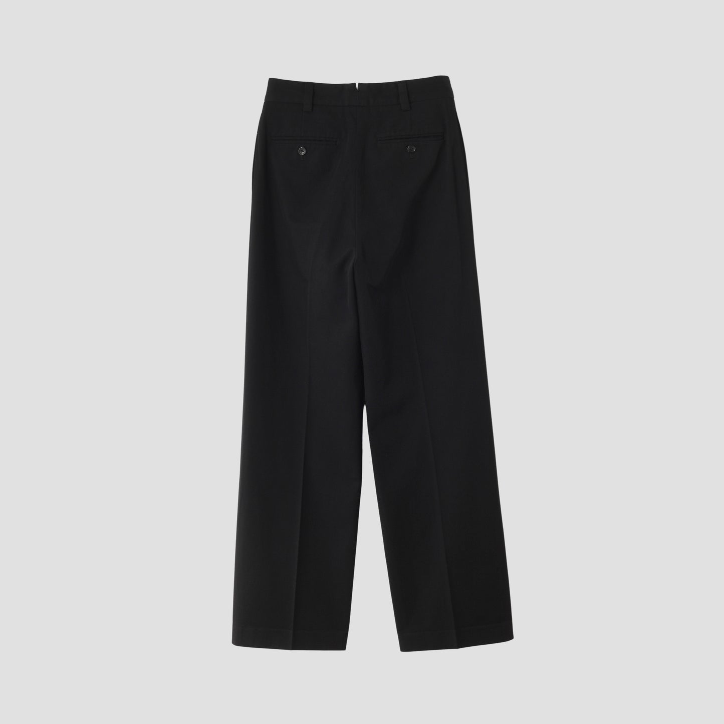 WOOL COTTON TWILL TROUSERS