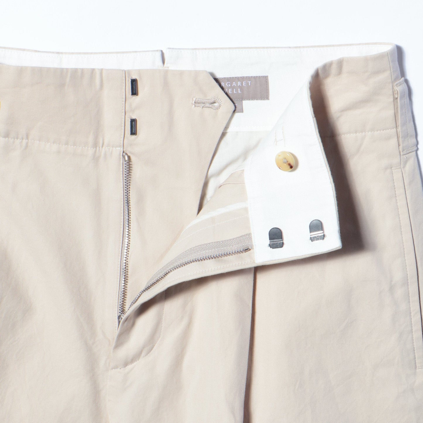 COTTON GABARDINE TROUSERS
