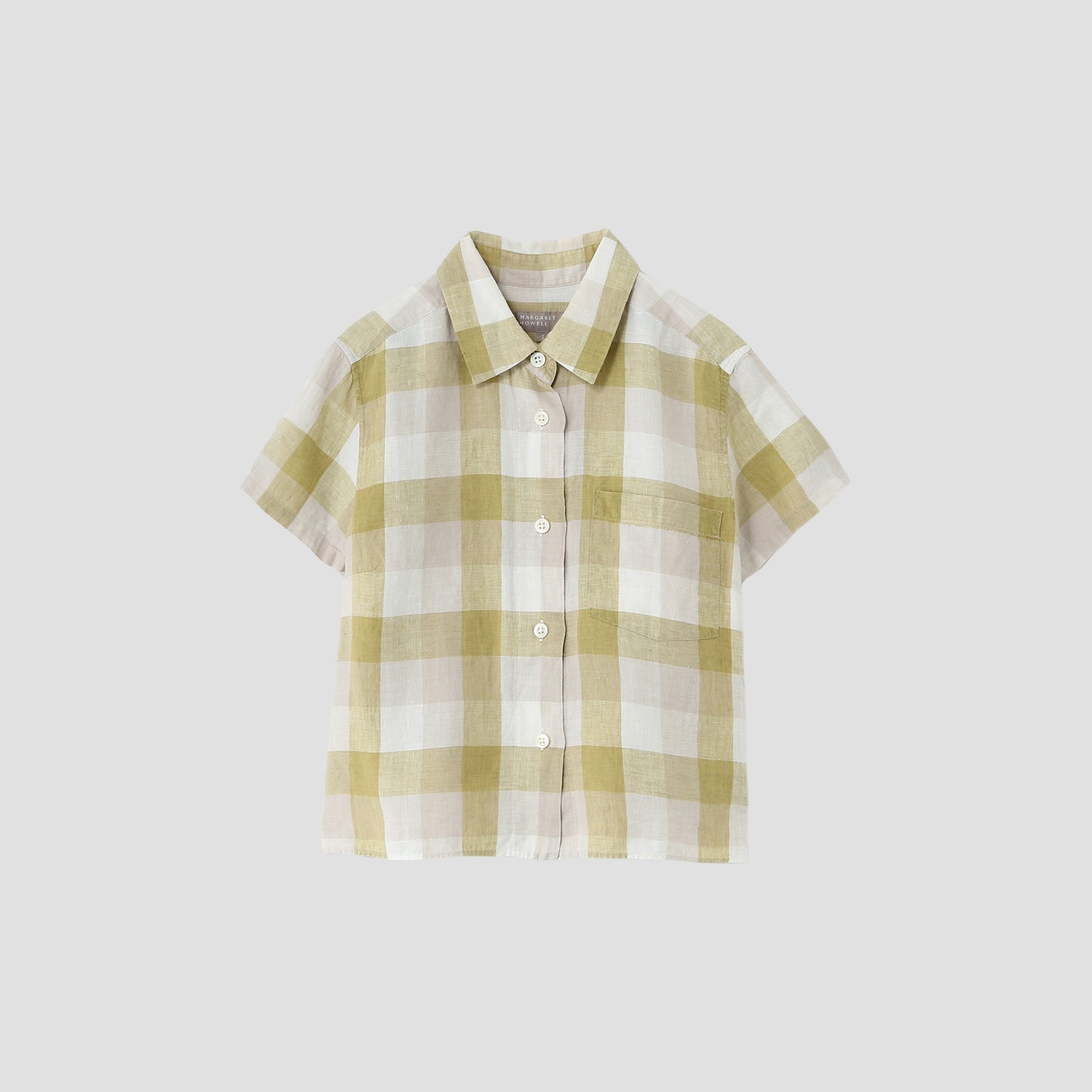 BLOCK CHECK LINEN SHIRT