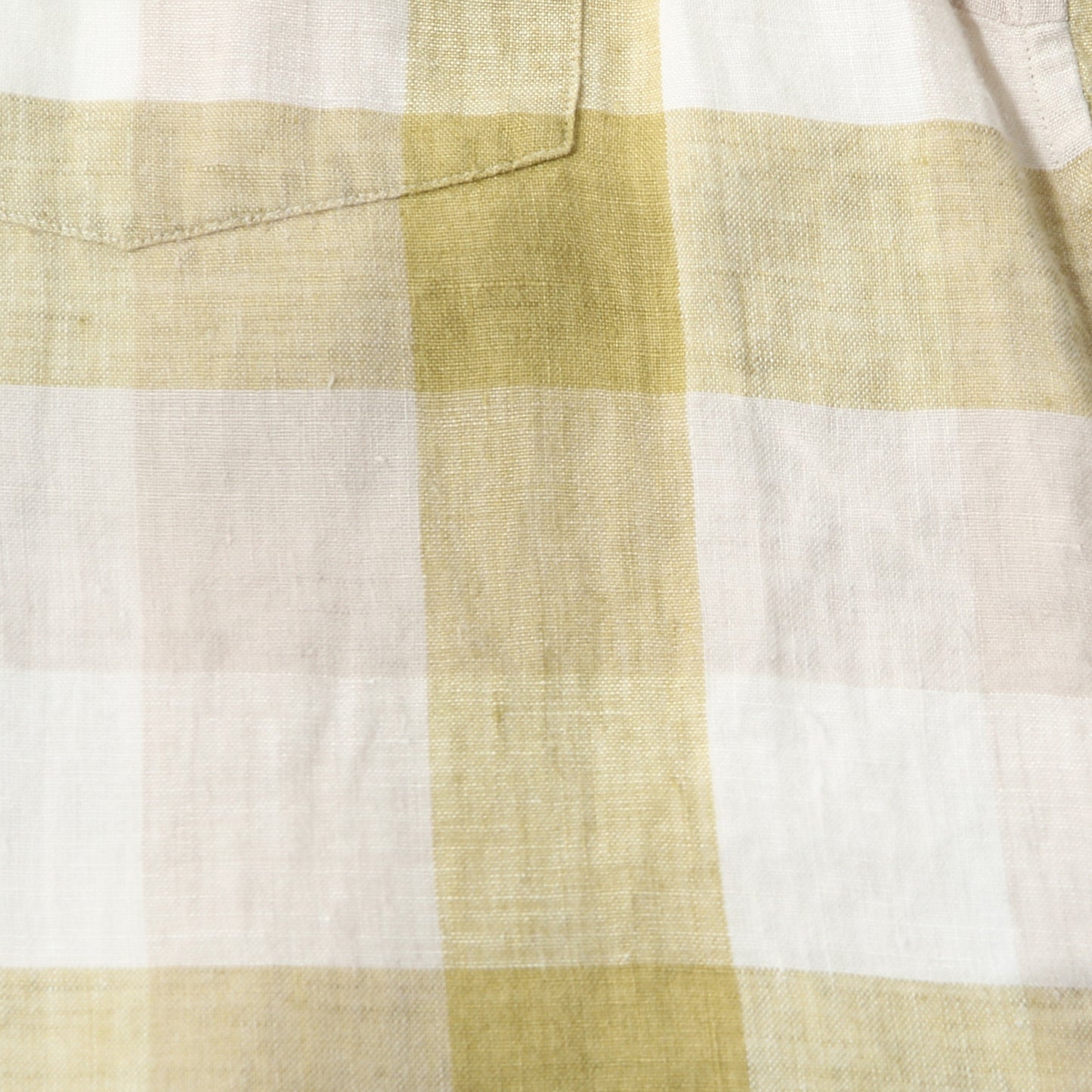BLOCK CHECK LINEN SHIRT