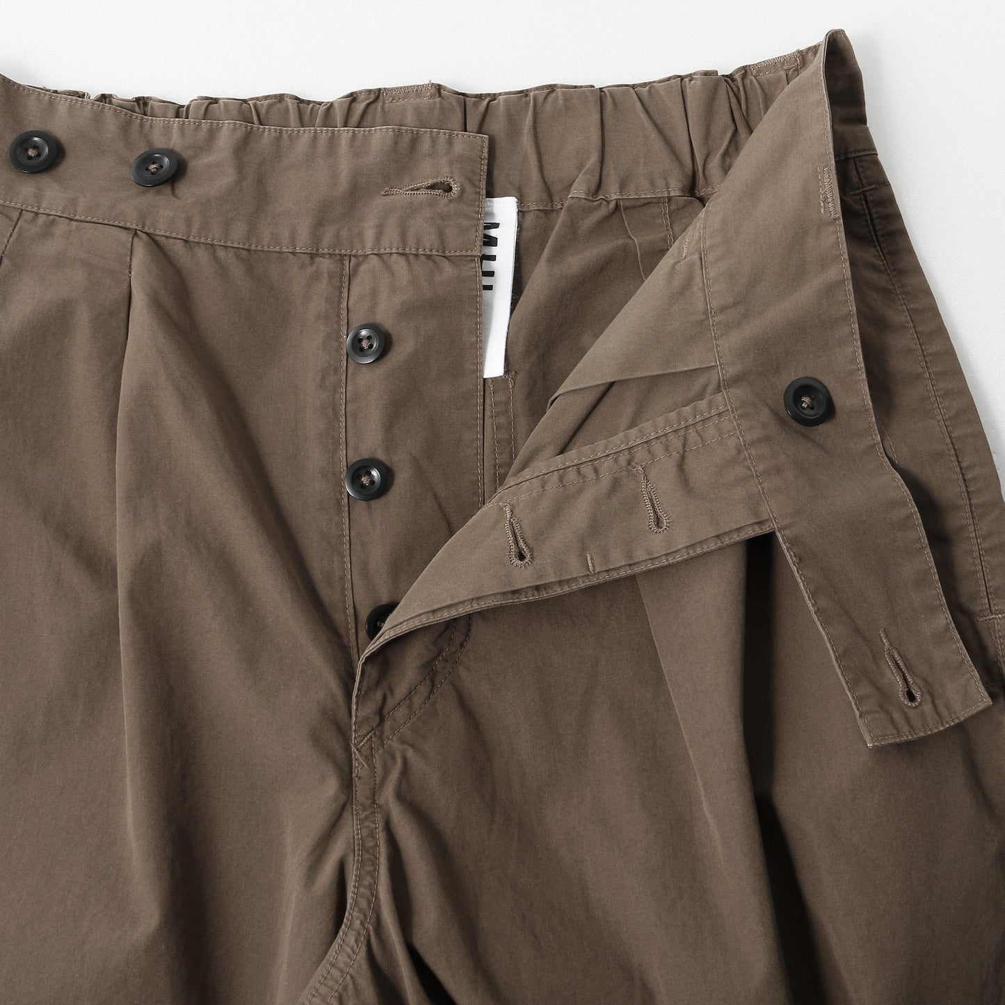 FINE COMPACT COTTON POPLIN TROUSERS