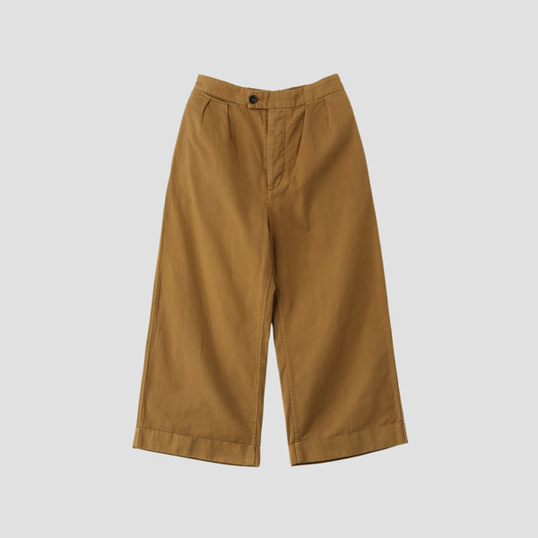 BRUSHED DRY COTTON CANVAS TROUSERS