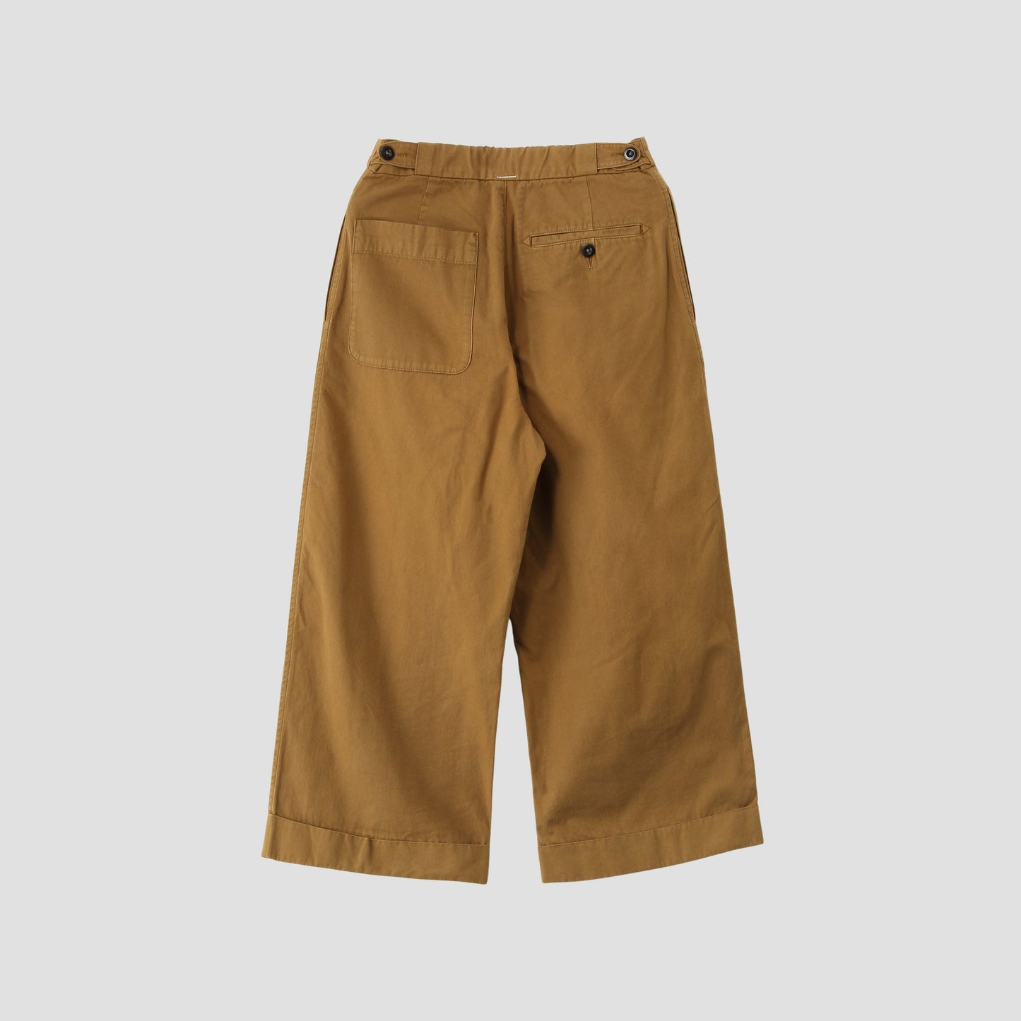 BRUSHED DRY COTTON CANVAS TROUSERS
