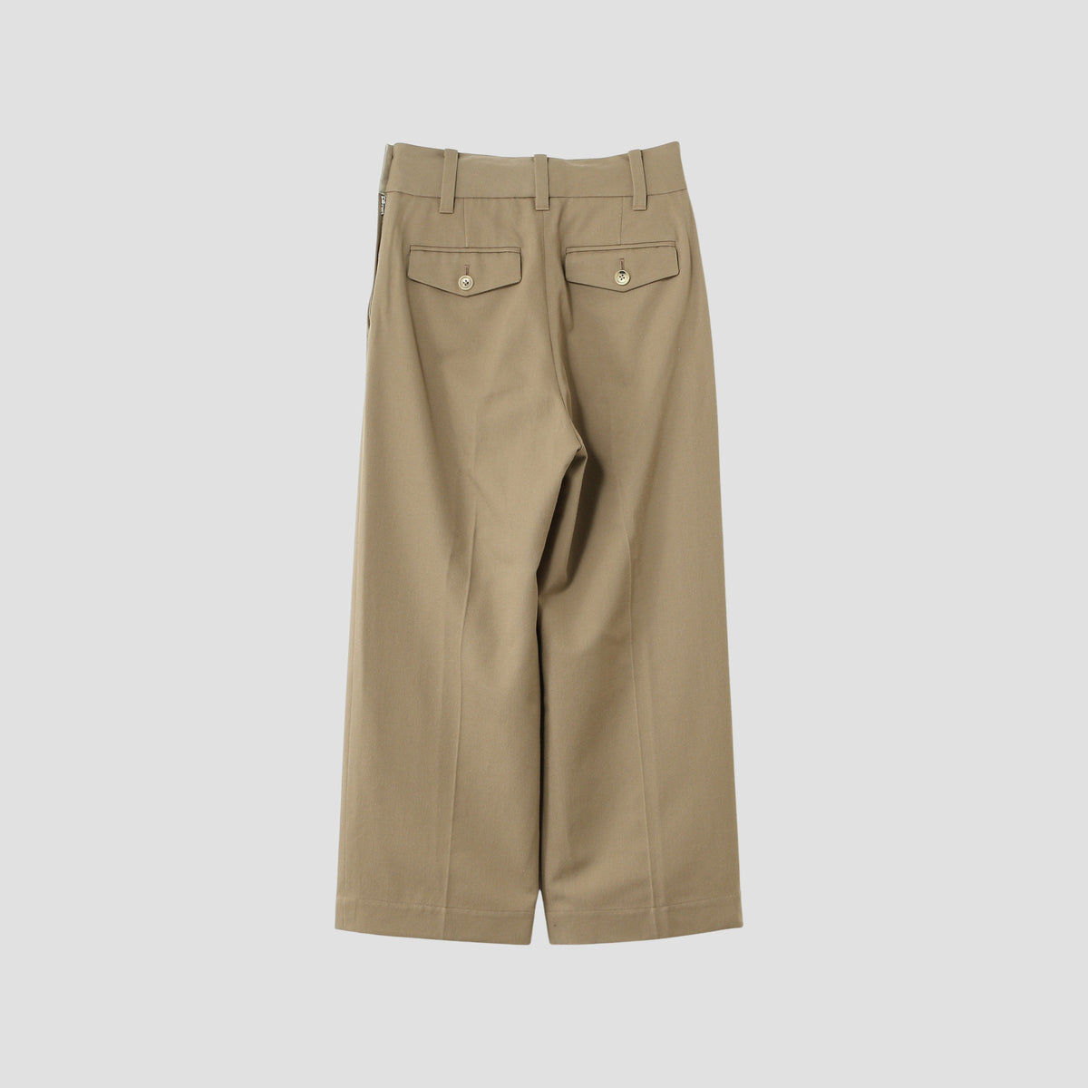 WOOL COTTON SERGE TROUSERS