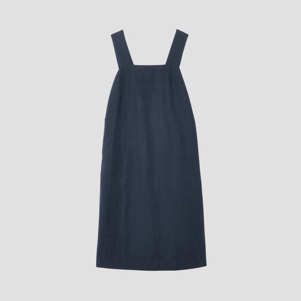 COTTON LINEN SILK POPLIN DRESS