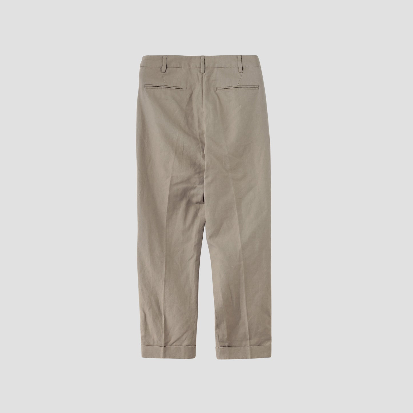 COTTON LINEN OXFORD TROUSERS