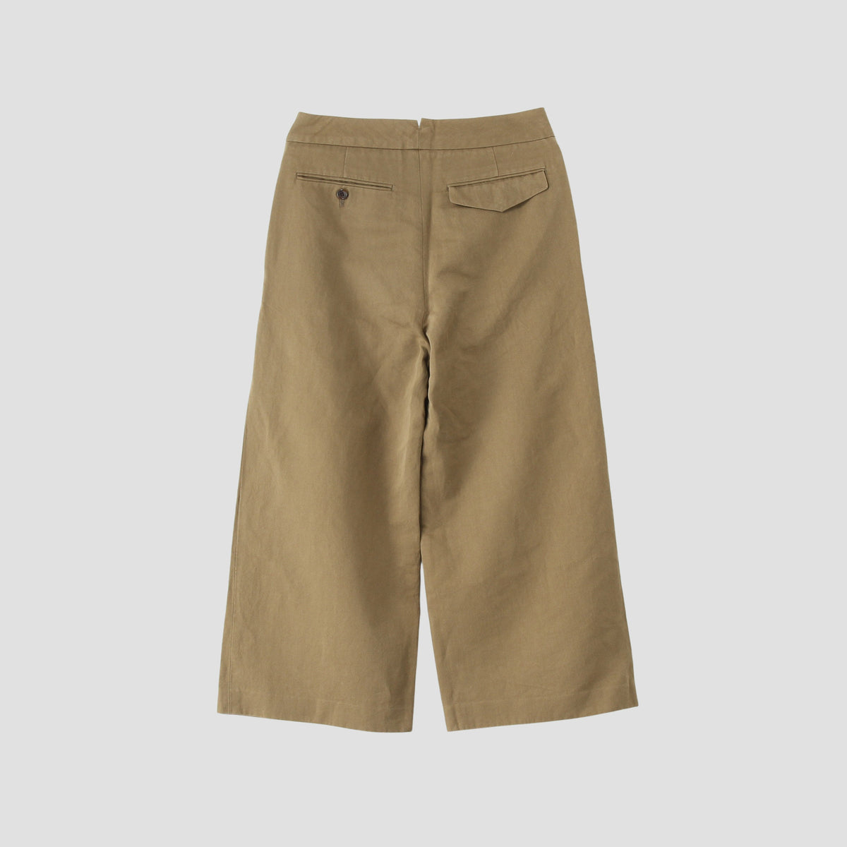 LINEN COTTON TWILL TROUSERS