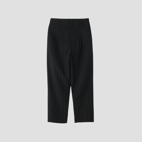 WIDE PINSTRIPE WOOL TROUSERS