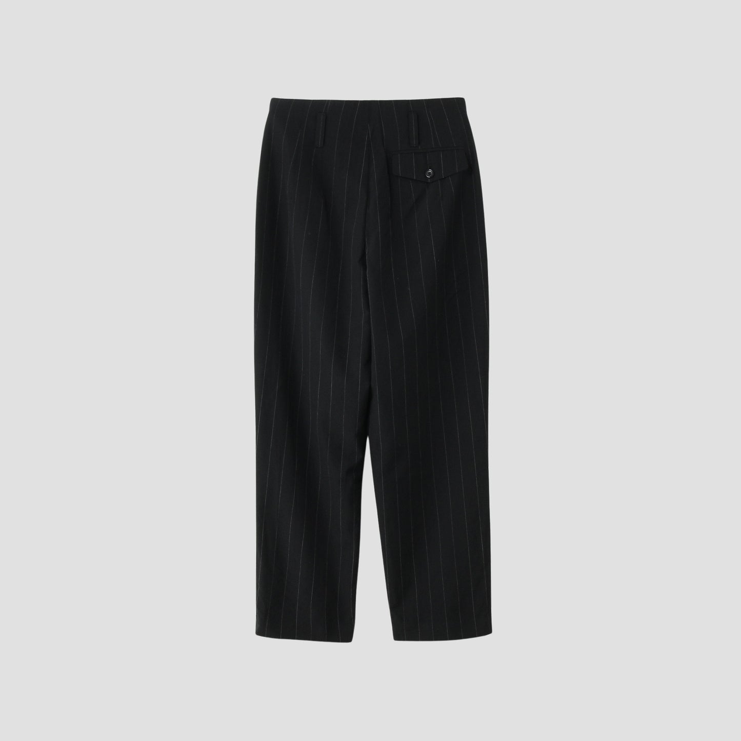 WIDE PINSTRIPE WOOL TROUSERS