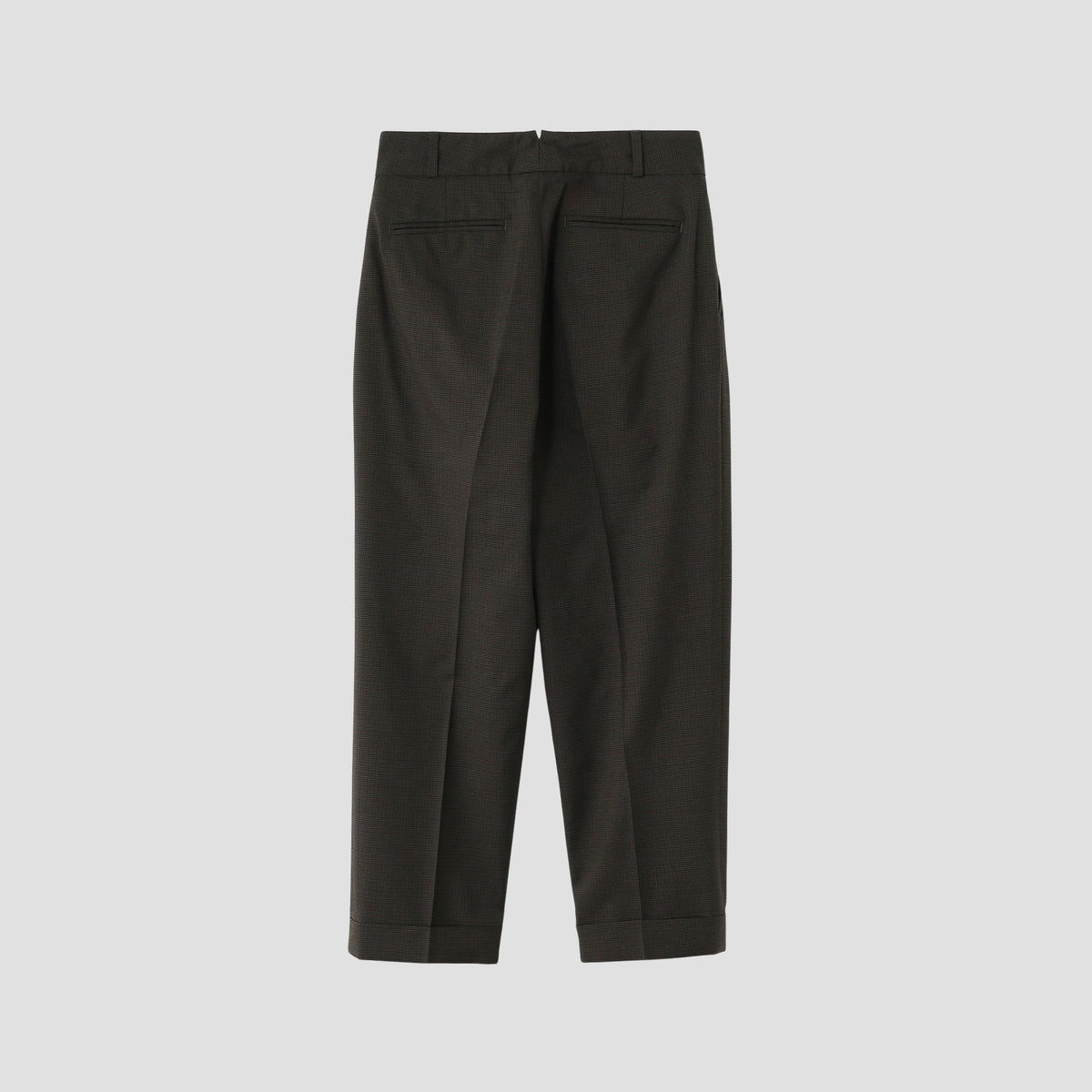 FINE CHECK WOOL TROUSERS