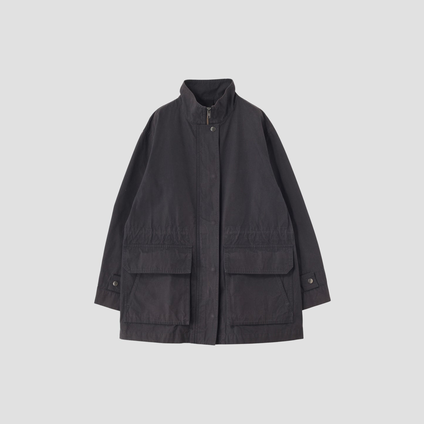 DENSE COTTON NYLON PLAINWEAVE COAT